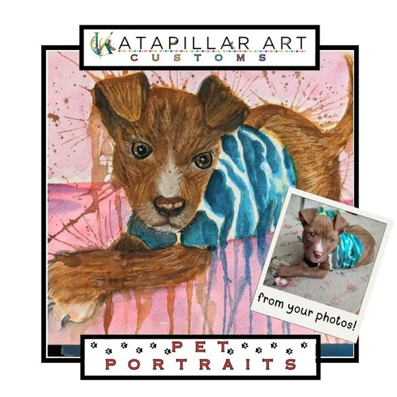 Made to Order Pet Portrait in Watercolor From Your Photo(s)